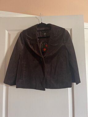 NWY New York & company Brown Suede Women's Jacket